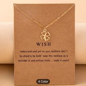 Wish gold necklace gift BNWT